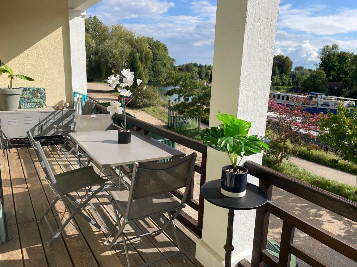 Апартаменты T3-Balcon Plein Sud-Acces Direct Au Bord Du Loing Море-сюр-Луан Экстерьер фото
